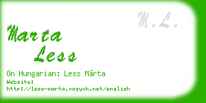 marta less business card